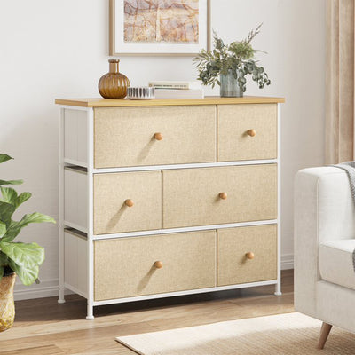 REAHOME 6 Drawer Dresser Organization Storage Unit with Steel Frame (Open Box) - VMInnovations