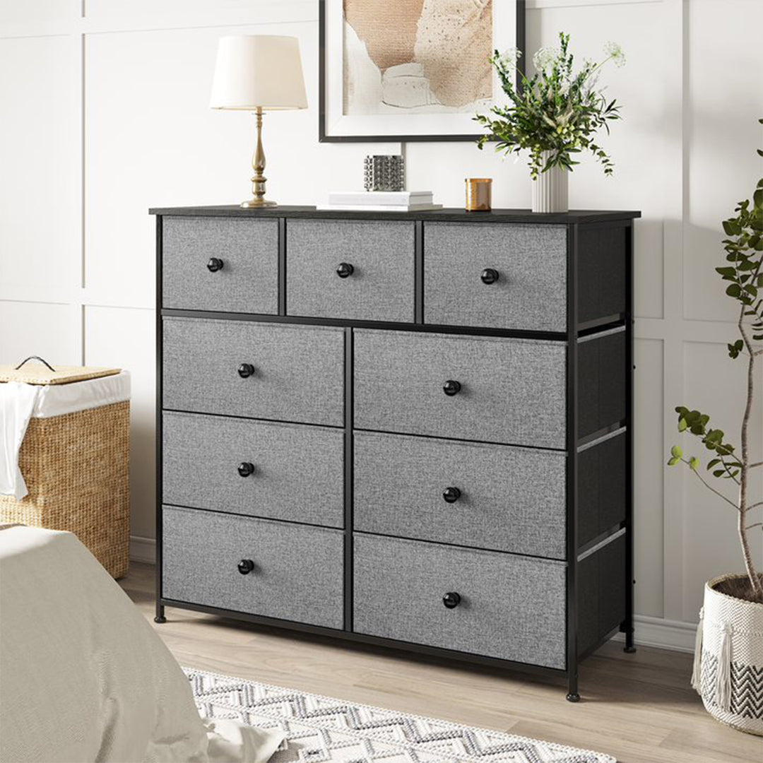 9 Drawer Steel Frame Bedroom Organizer Chest Dresser, Light Grey (Open VMInnovations 9 Drawer Steel Frame Bedroom Organizer Chest Dresser, Light Grey (Open VMInnovations