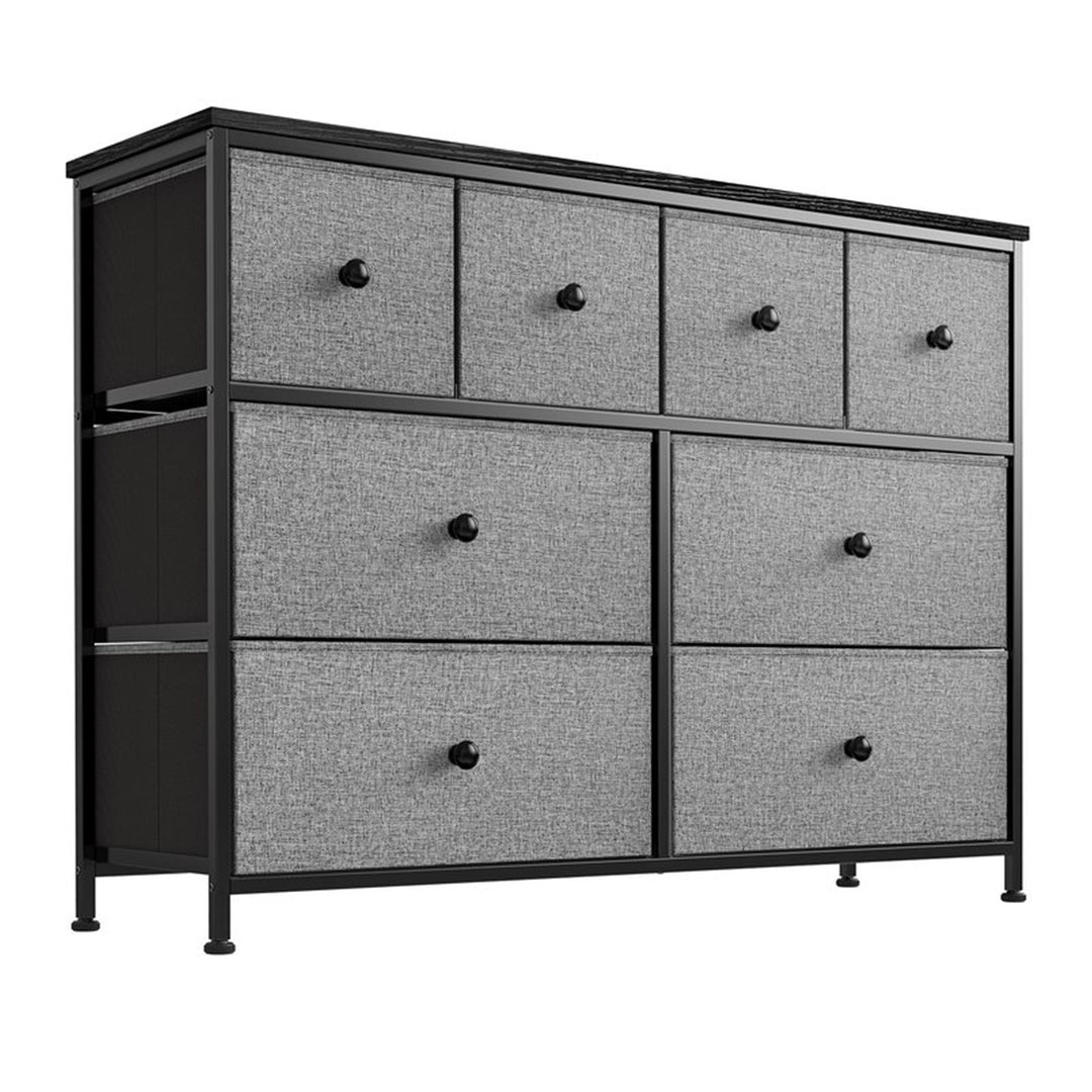 8 Drawer Steel Frame Bedroom Storage Organizer Chest Dresser (Open Box)