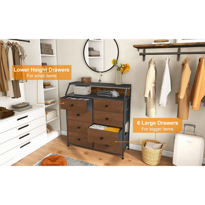8 Drawer Wood Top Storage Organizer w/ 2 Additional Drawers, Espresso (Used) - VMInnovations