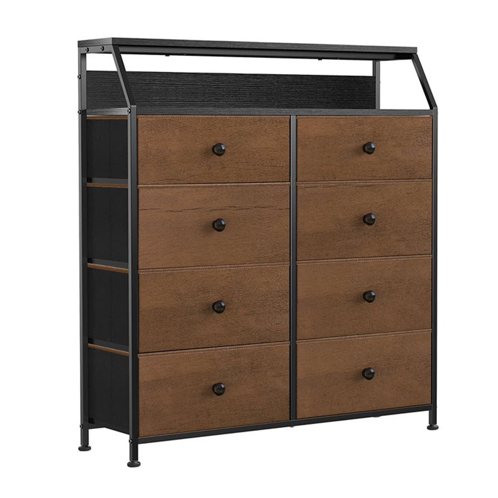 8 Drawer Wood Top Storage Organizer w/ 2 Additional Drawers, Espresso (Used) - VMInnovations