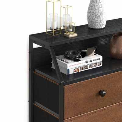 8 Drawer Wood Top Storage Organizer w/ 2 Additional Drawers, Espresso (Used) - VMInnovations