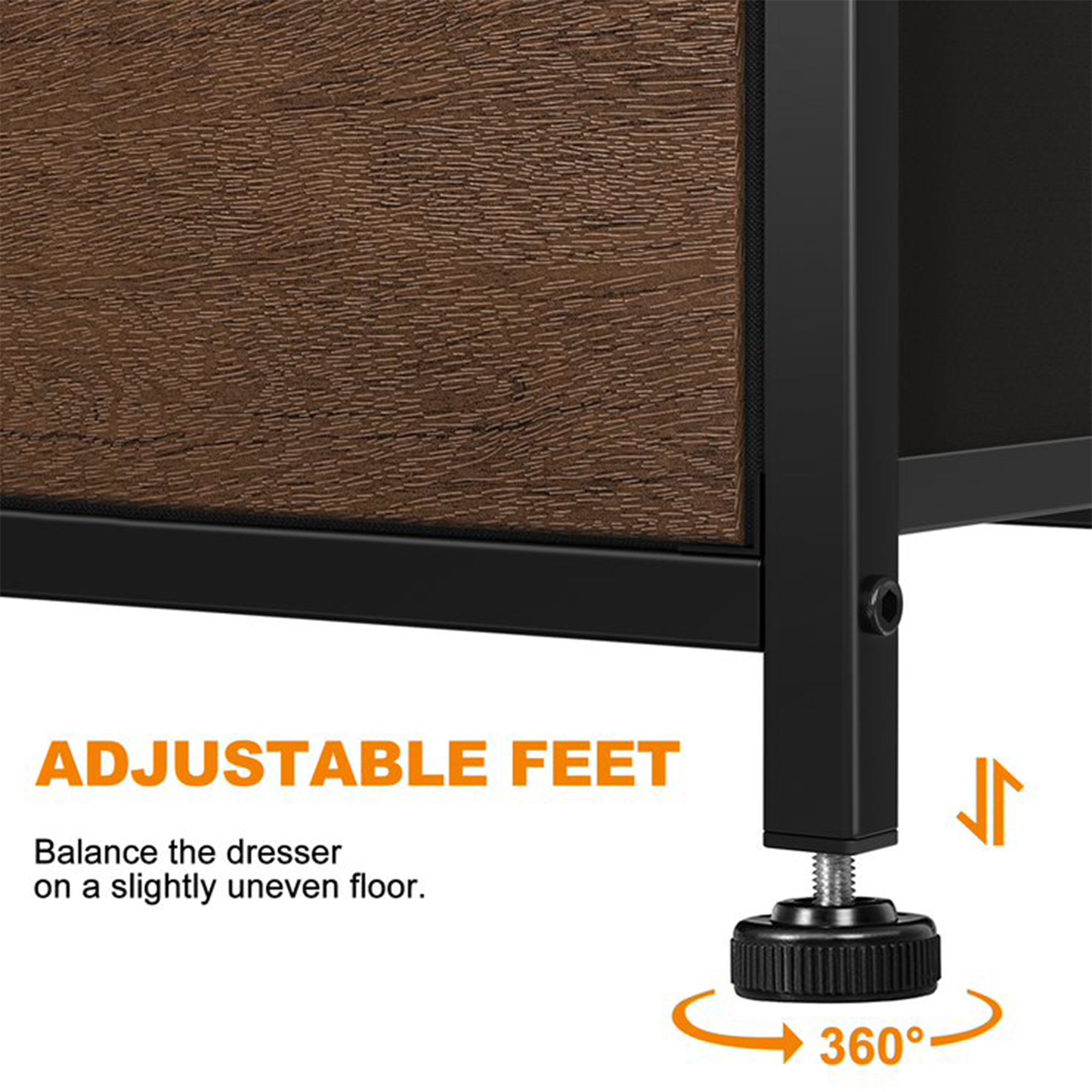 8 Drawer Wood Top Storage Organizer w/ 2 Additional Drawers, Espresso (Used) - VMInnovations