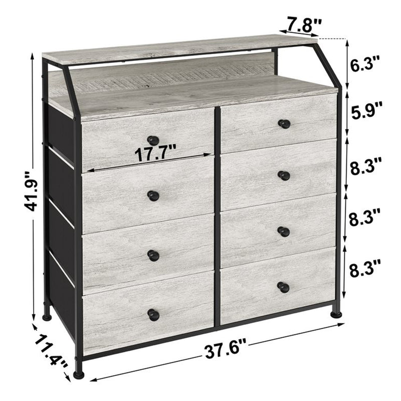 REAHOME 8 Drawer Wood Top Storage Organizer w/ 2 Additional Drawers (Used)