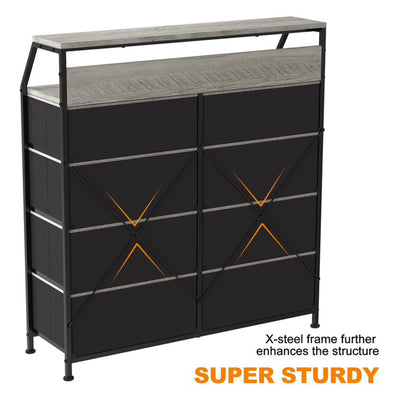 REAHOME 8 Drawer Wood Top Storage Organizer w/ 2 Additional Drawers (Used) - VMInnovations