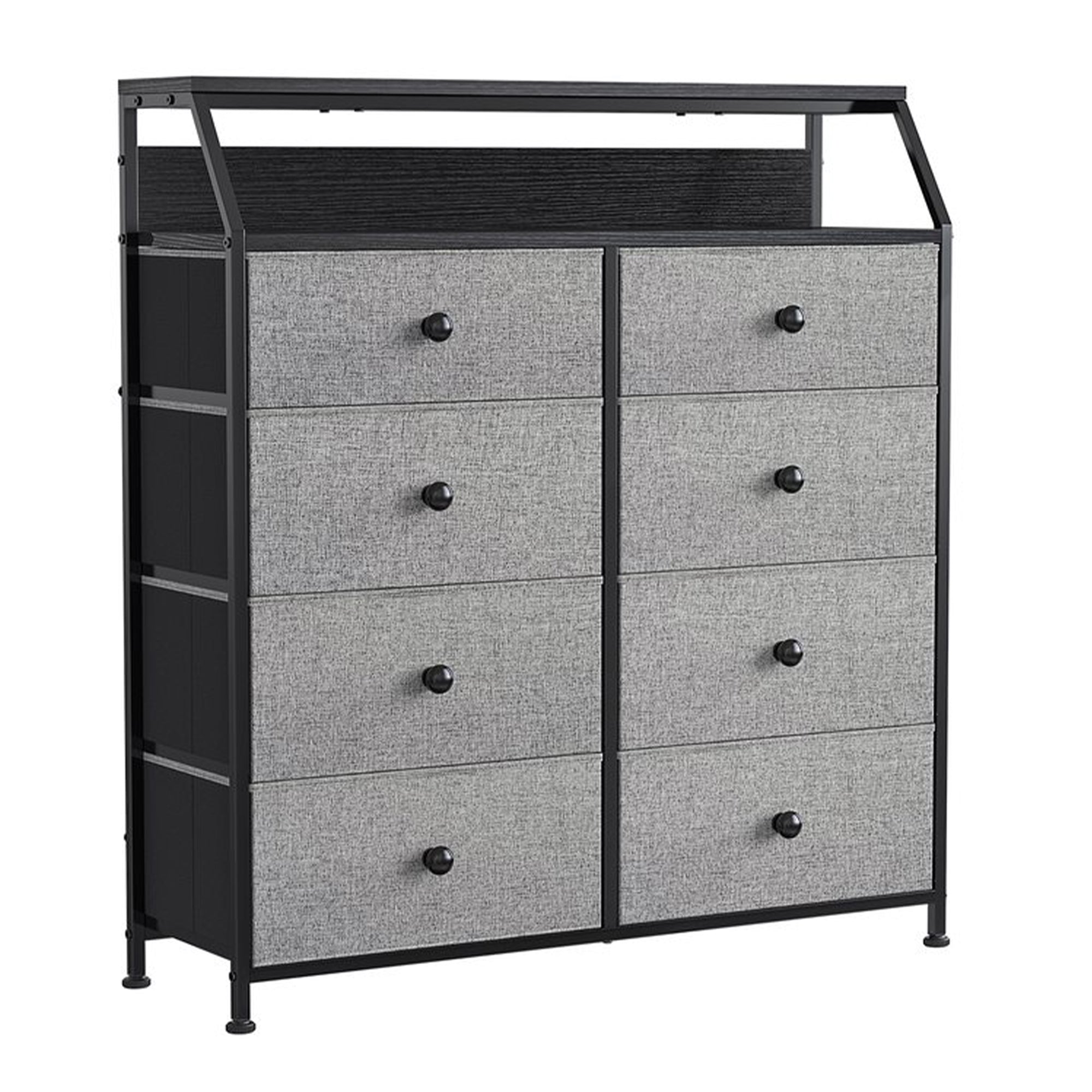 REAHOME 8 Drawer Wood Top Dresser w/ 2 Drawer Organizers, Light Grey (Used) - VMInnovations