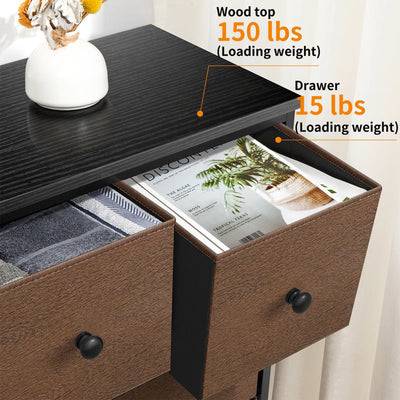REAHOME 10 Drawer Steel Frame Bedroom Storage Chest Dresser, Espresso(For Parts) - VMInnovations