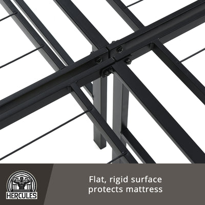 Hercules Folding Metal Bed Frame, 14" Platform Mattress Foundation, K(For Parts) - VMInnovations
