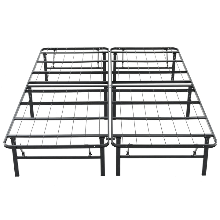 Hercules Folding Metal Bed Frame, 14 Inch Platform Mattress Foundation, Queen