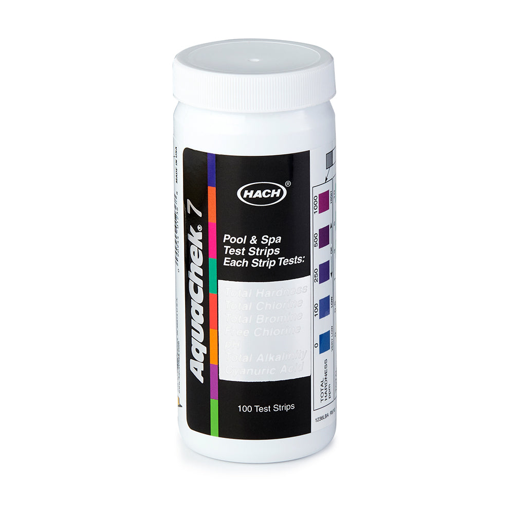 AquaChek Silver 7-Way 100 Count Pool and Spa Chlorine/pH Test Strips | 551236