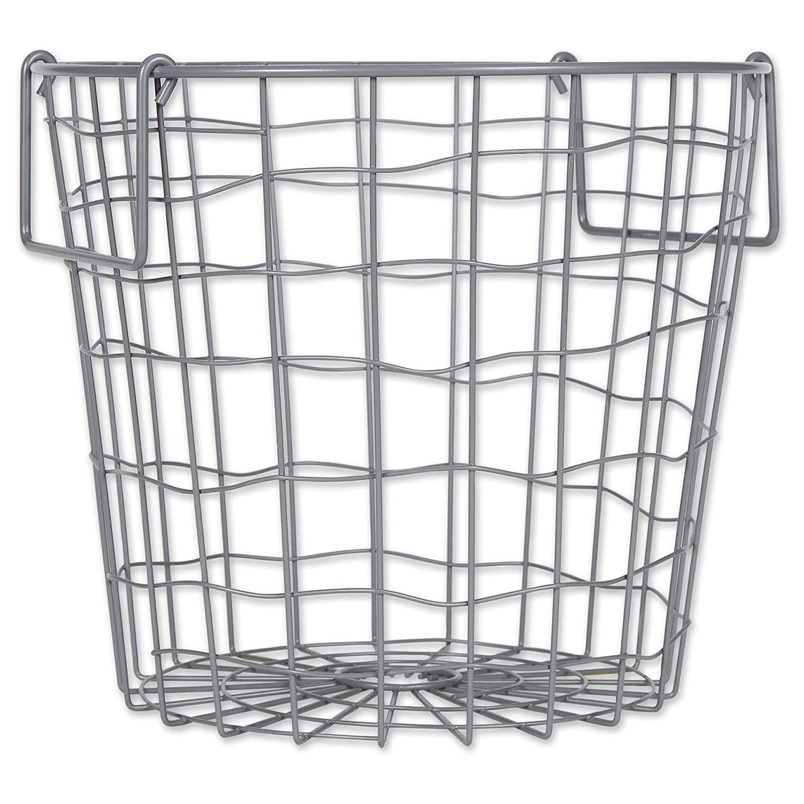 15In Wire Mesh Stackable Storage Bin, Round, Small, Cool Gray (Open Box) - VMInnovations