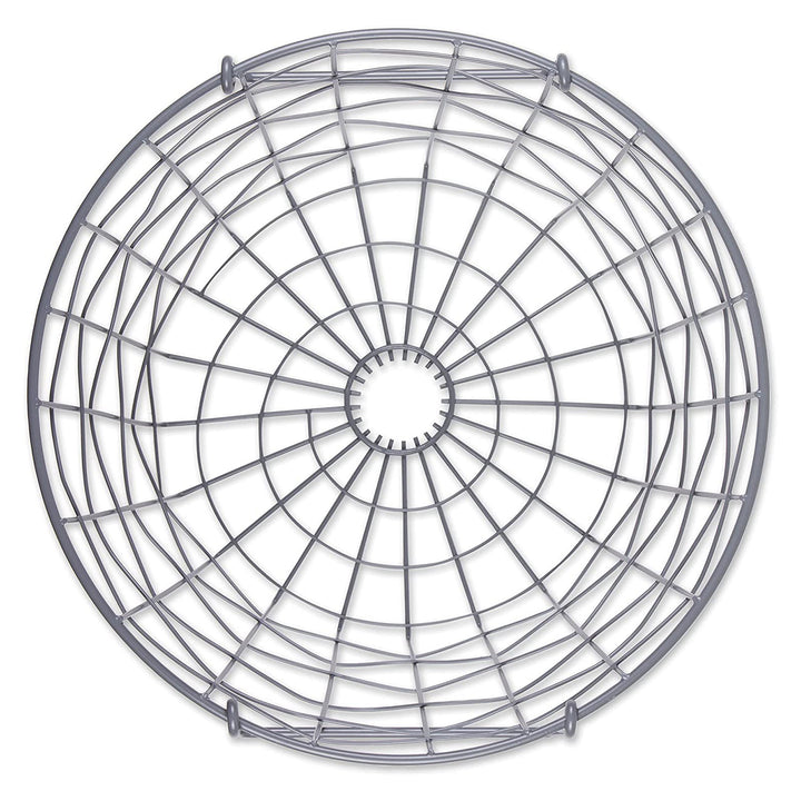 15In Wire Mesh Stackable Storage Bin, Round, Small, Cool Gray (Open Box)