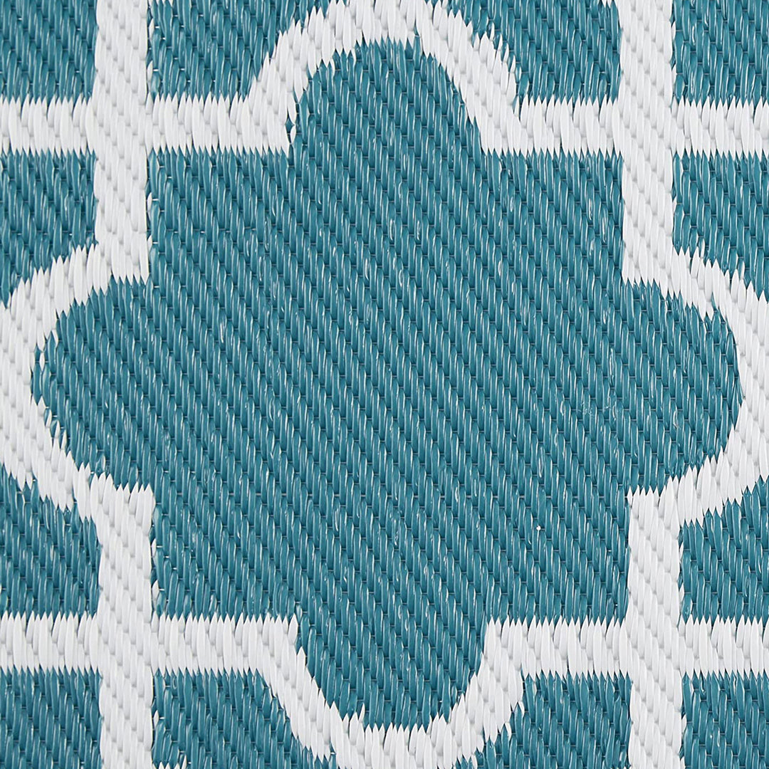 DII Design Imports Indoor Outdoor 3x6 Ft Reversible Woven Rug, Storm Blue (Used)