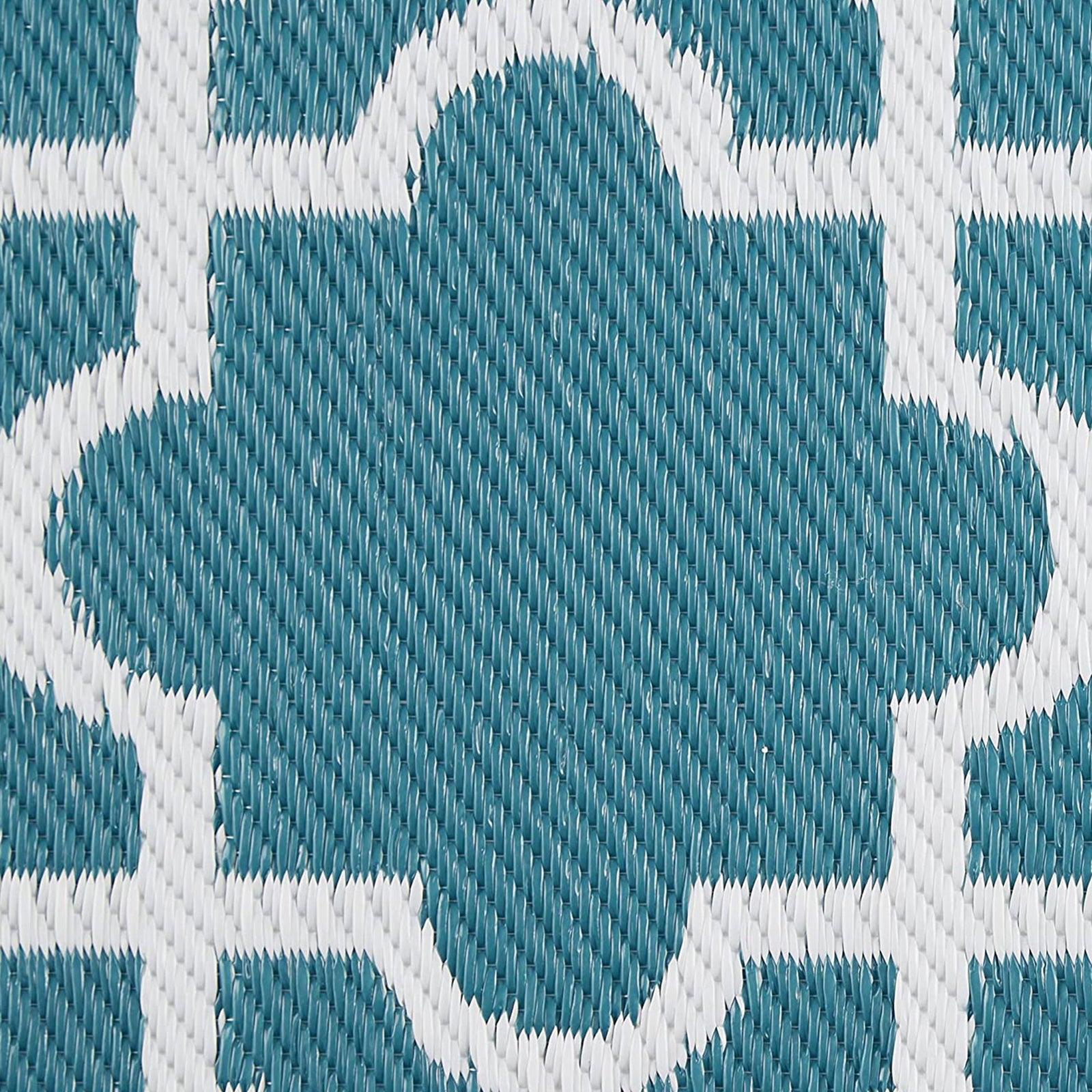 DII Design Imports Indoor Outdoor 3x6 Ft Reversible Woven Rug, Storm Blue (Used) - VMInnovations