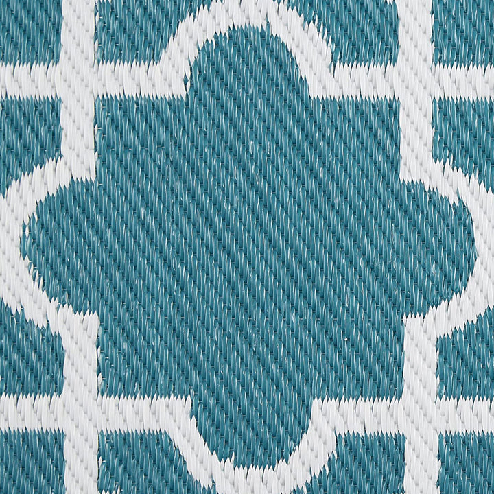 DII Design Imports Indoor Outdoor 3x6 Ft Reversible Woven Rug, Storm Blue (Used)