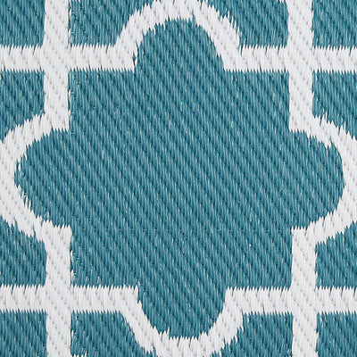 DII Design Imports Indoor Outdoor 3 x 6 Foot Reversible Woven Rug, Storm Blue