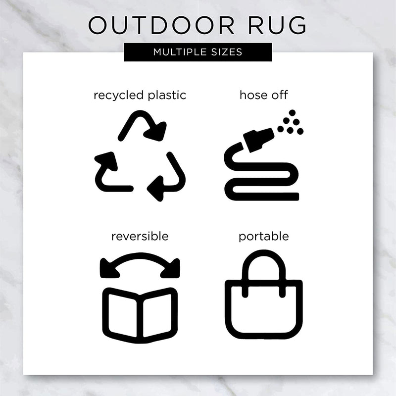 DII Design Imports Indoor Outdoor 3 x 6 Foot Reversible Woven Rug (Open Box)
