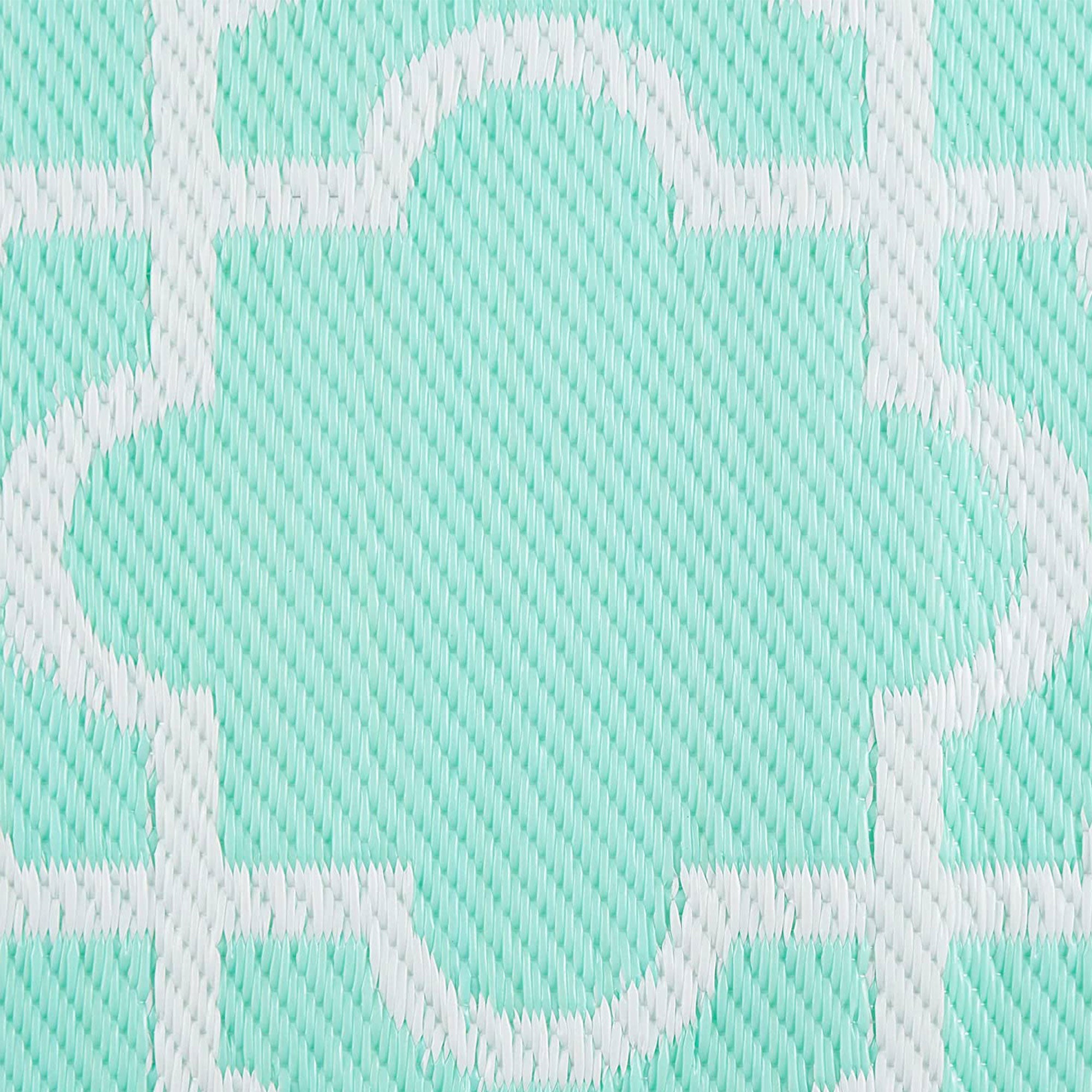 DII Design Imports Indoor Outdoor 3x6 Ft Reversible Lattice Woven Rug,Aqua(Used) - VMInnovations
