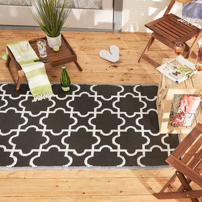 DII Design Imports Indoor Outdoor 3 x 6 Foot Reversible Lattice Woven Rug (Used) - VMInnovations