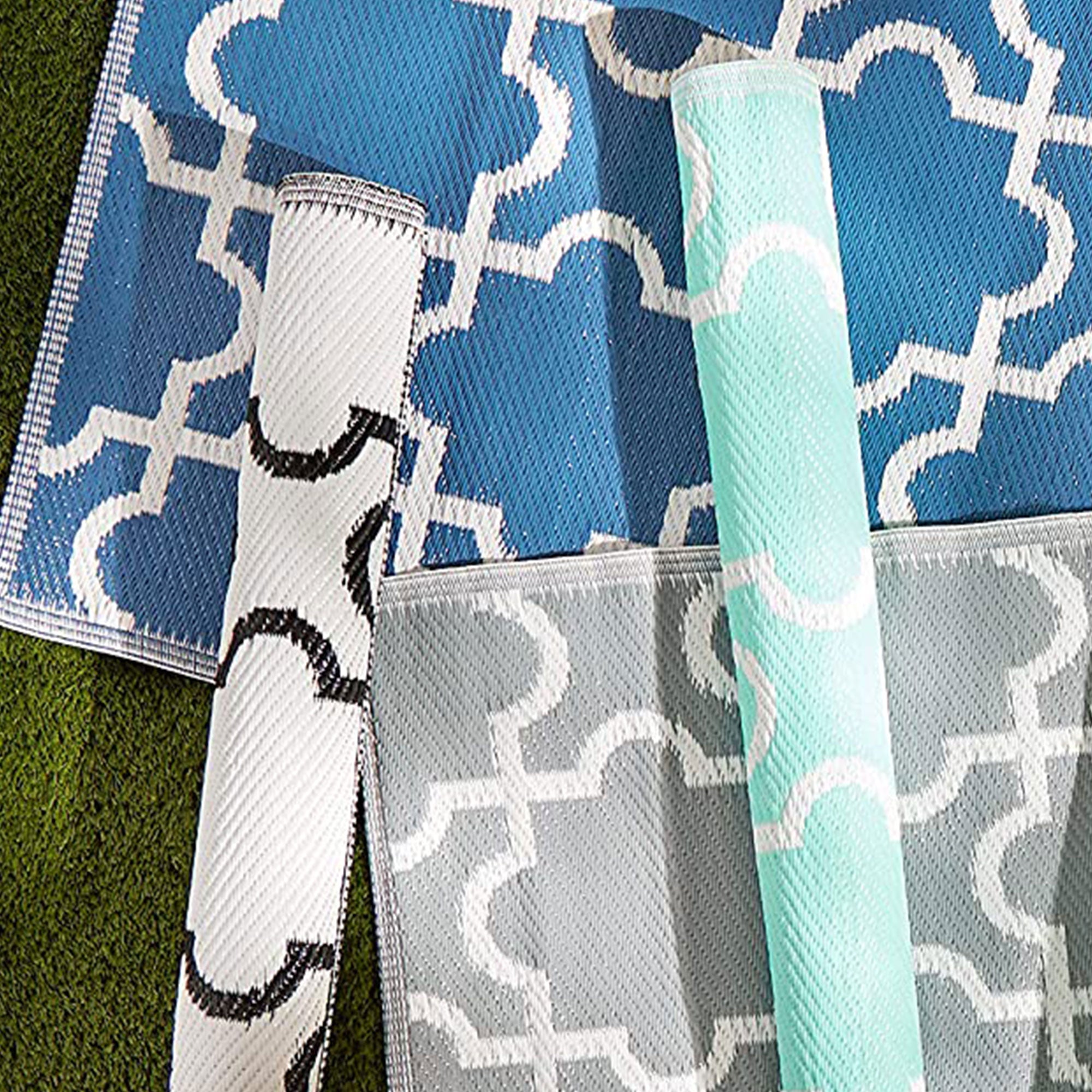 DII Design Imports Indoor Outdoor 3 x 6 Foot Reversible Lattice Woven Rug (Used) - VMInnovations