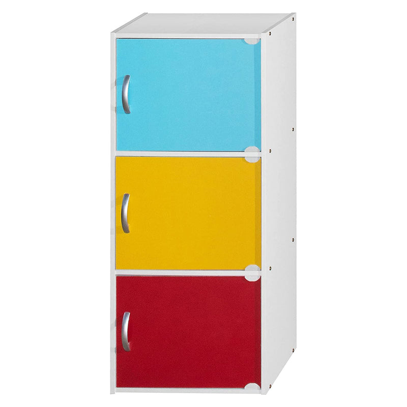 Hodedah Multipurpose Storage Cabinet for Home or Office, Rainbow (Open Box)