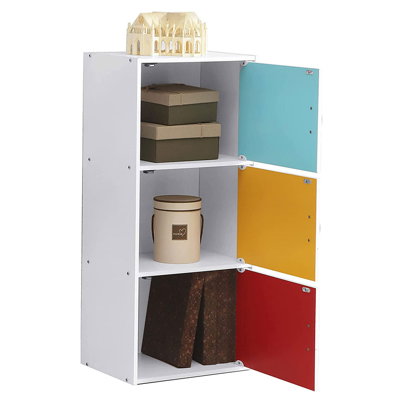 Hodedah Multipurpose Storage Cabinet for Home or Office, Rainbow (Open Box)