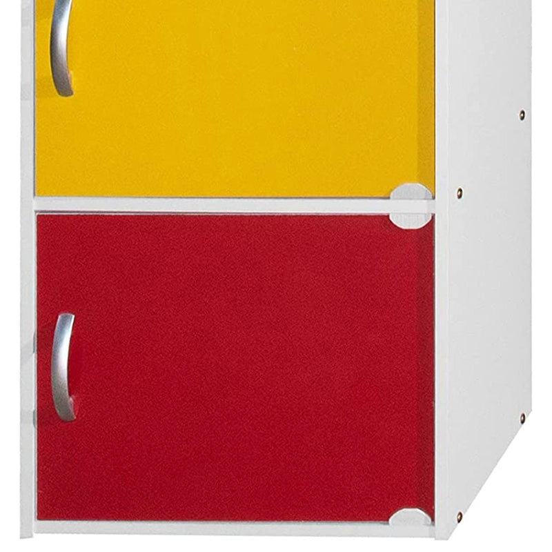 Hodedah Multipurpose Storage Cabinet for Home or Office, Rainbow (Open Box)