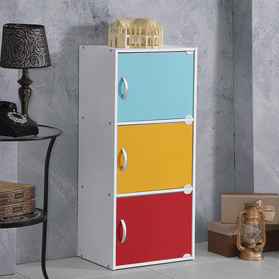 Hodedah Multipurpose Storage Cabinet for Home or Office, Rainbow (Open Box) - VMInnovations