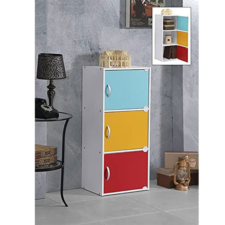 Hodedah Multipurpose Storage Cabinet for Home or Office, Rainbow (Open Box) - VMInnovations