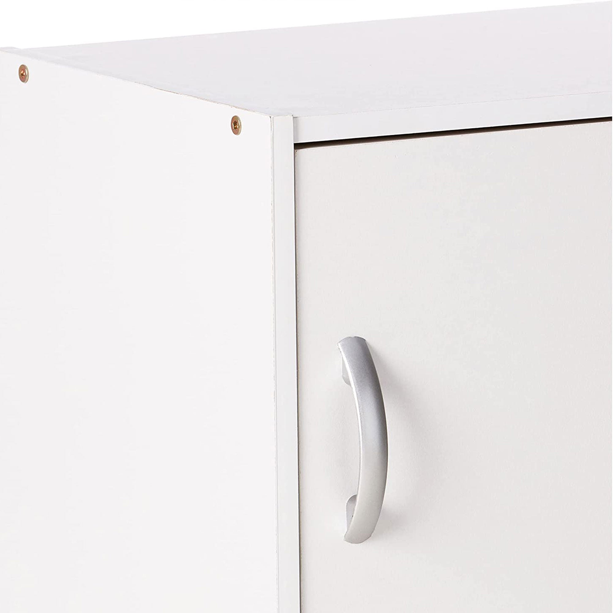 Hodedah 3 Door Enclosed Storage Cabinet for Home & Office, White (For Parts) - VMInnovations