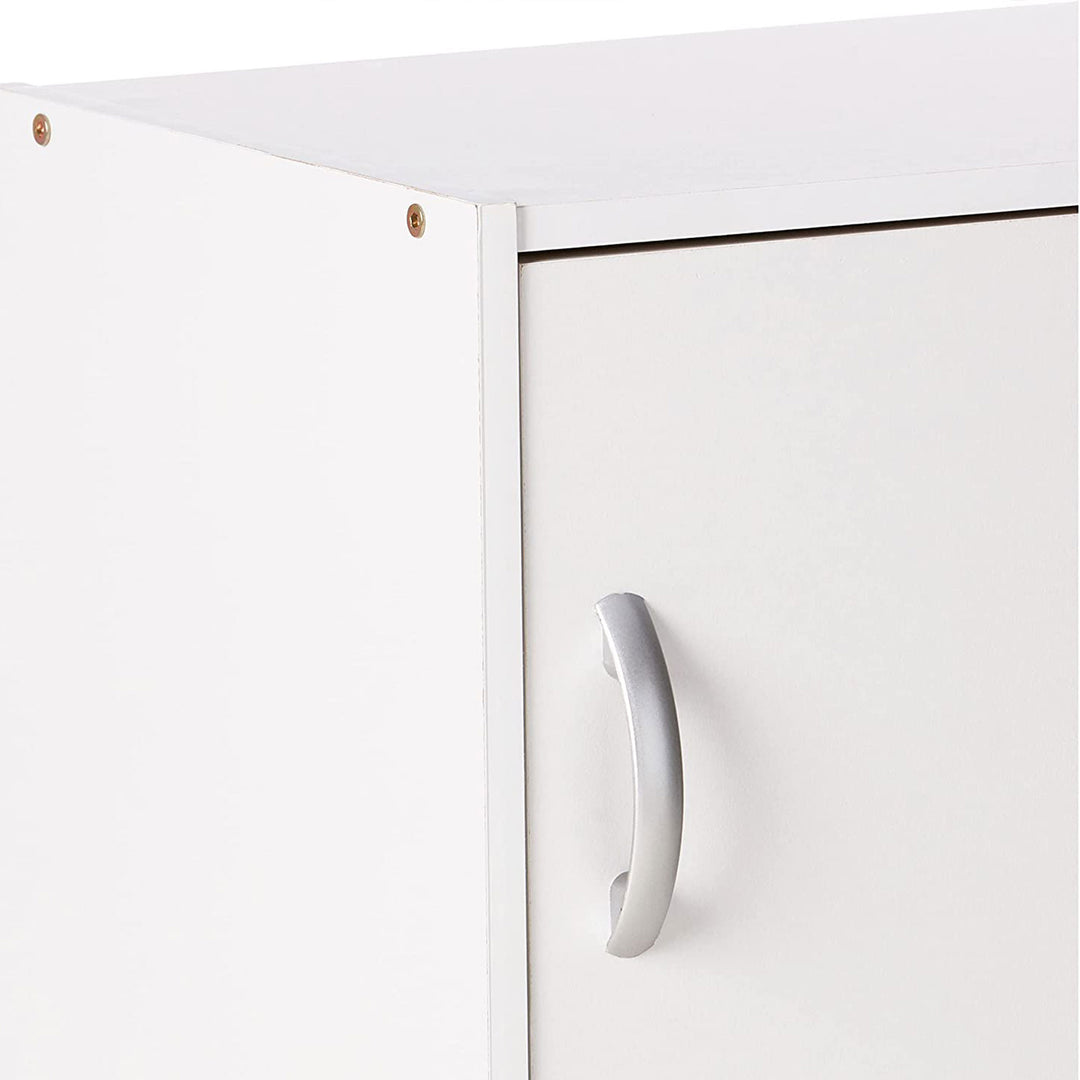 Hodedah 3 Door Enclosed Storage Cabinet for Home and Office, White (Open Box) - VMInnovations