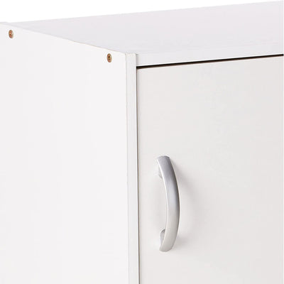 Hodedah 3 Door Multipurpose Storage Cabinet for Home and Office, White(Open Box) - VMInnovations