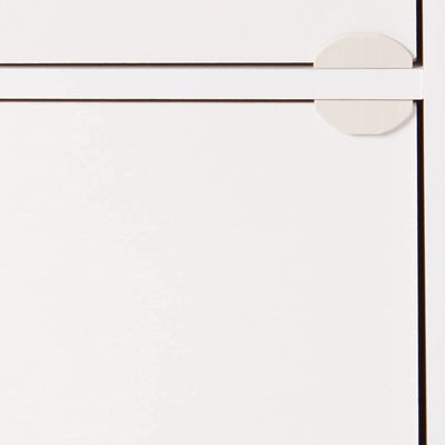 Hodedah 3 Door Multipurpose Storage Cabinet for Home and Office, White(Open Box) - VMInnovations