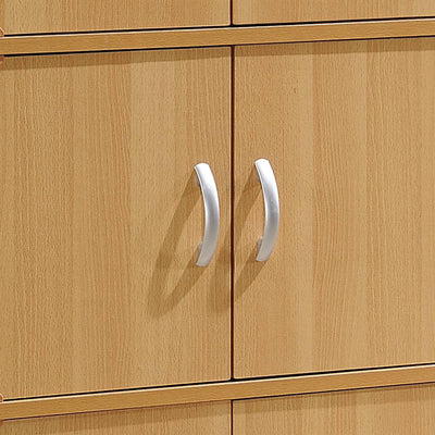 Hodedah 6 Door Multipurpose Storage Cabinet for Home and Office, Beech (Used) - VMInnovations