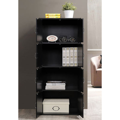 Hodedah 8 Door Enclosed Storage Cabinet for Home and Office, Black (Used) - VMInnovations