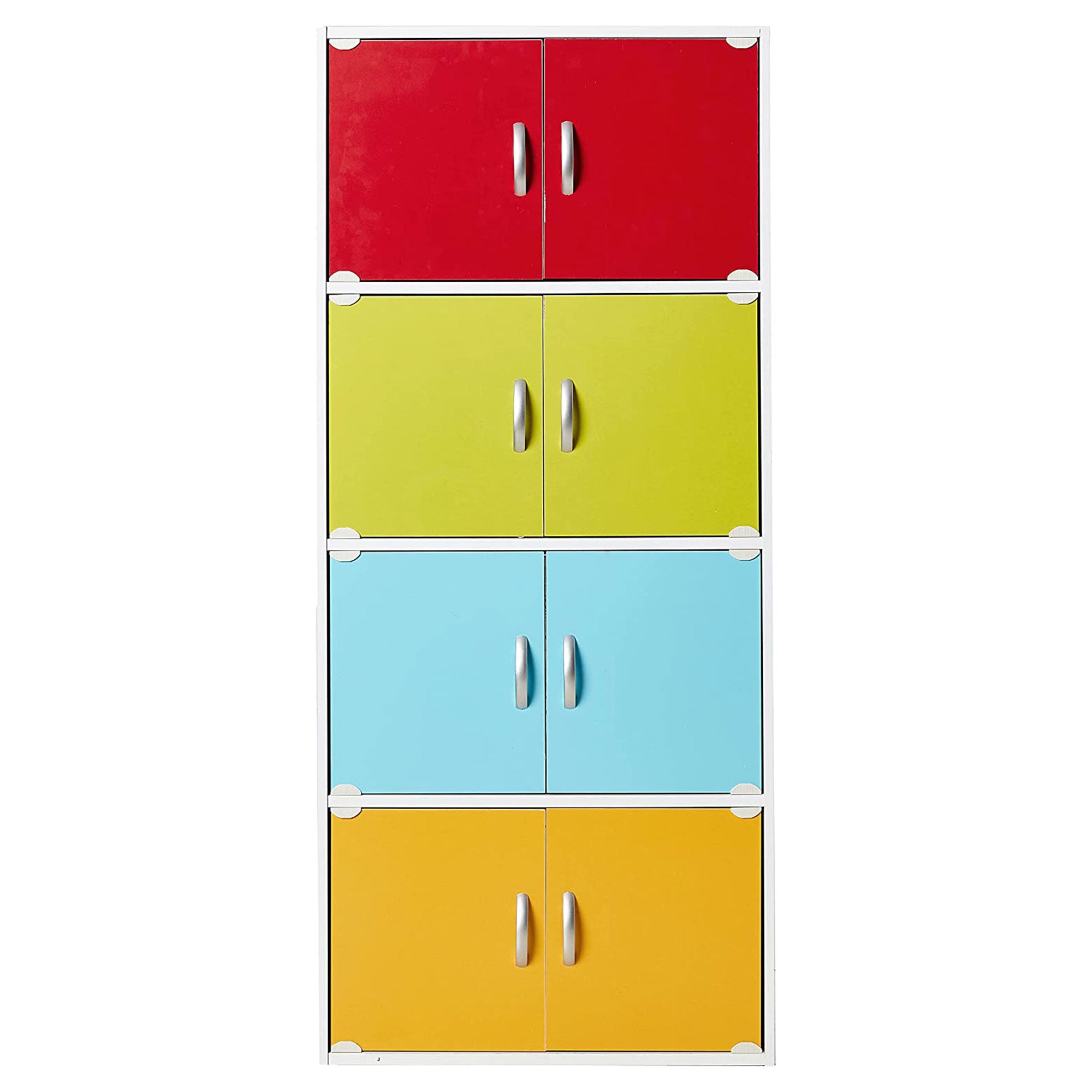 Hodedah 8 Door Enclosed Multipurpose Cabinet for Home/Office, Rainbow (Used) - VMInnovations