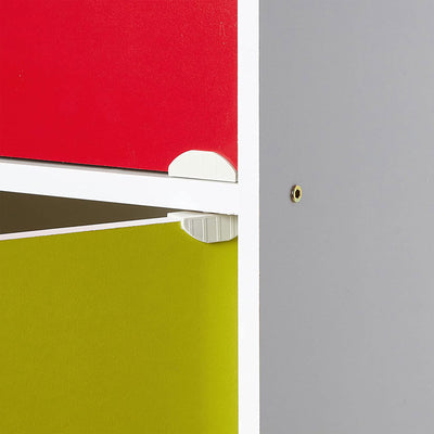 Hodedah 8 Door Enclosed Multipurpose Cabinet for Home/Office, Rainbow (Used) - VMInnovations