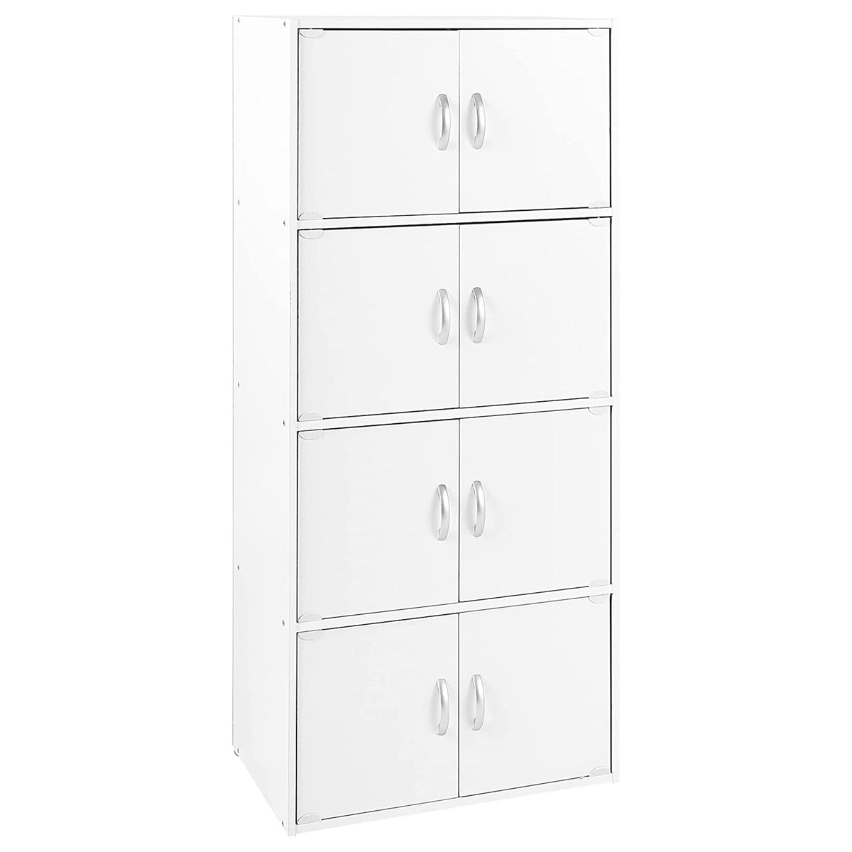 Hodedah 8 Door Multipurpose Storage Cabinet for Home & Office, White (Open Box) - VMInnovations