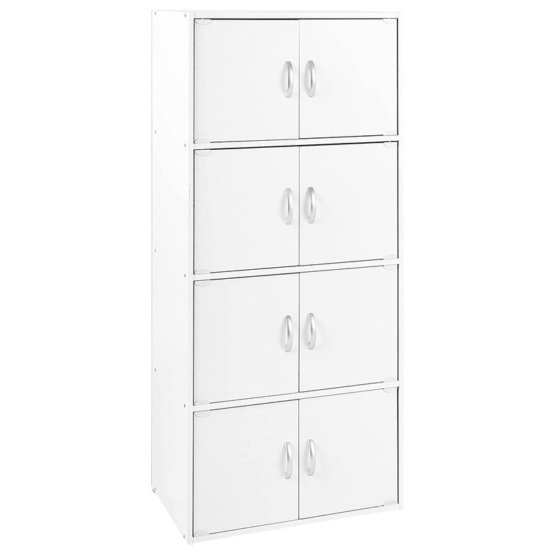 8 Door Enclosed Multipurpose Storage Cabinet for Home & Office, White(For Parts)