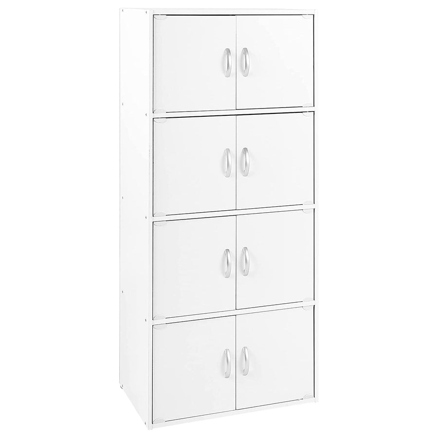 8 Door Enclosed Multipurpose Storage Cabinet for Home & Office, White(For Parts) - VMInnovations