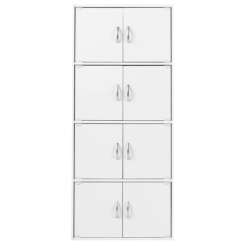 8 Door Enclosed Multipurpose Storage Cabinet for Home & Office, White(For Parts)