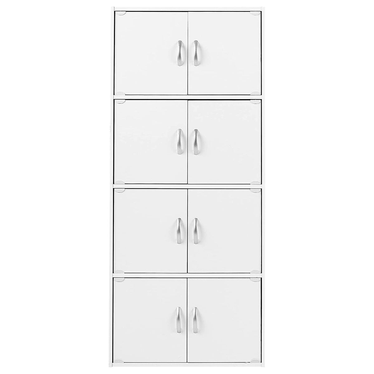 Hodedah 8 Door Multipurpose Storage Cabinet for Home & Office, White (Open Box) - VMInnovations