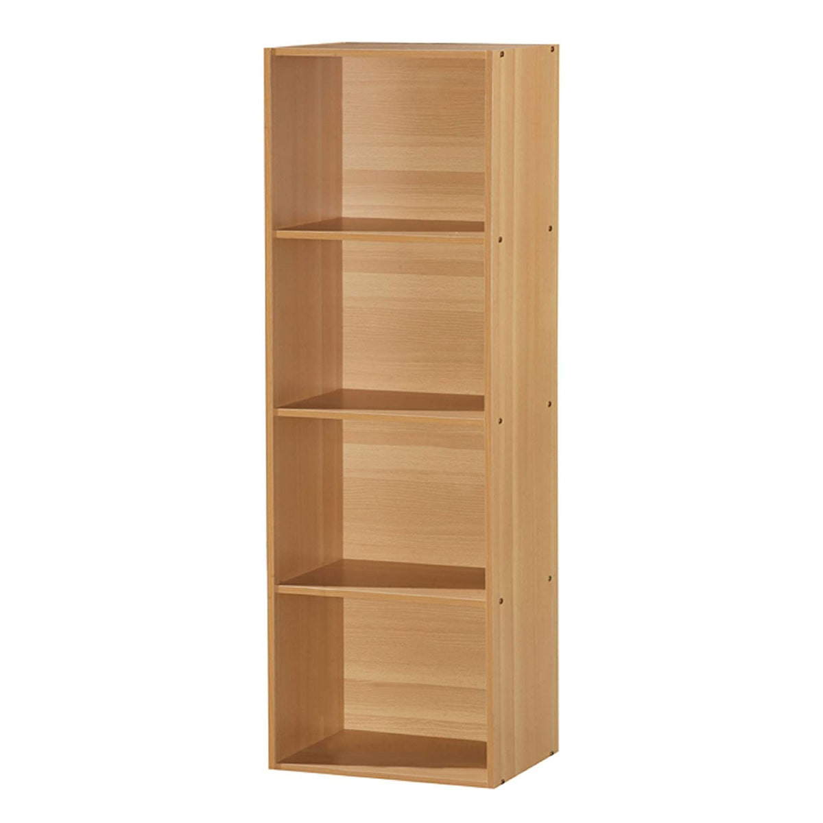 12 x 16 x 47 Inch 4 Shelf Bookcase Organizer, Beech Wood Finish (Open Box)