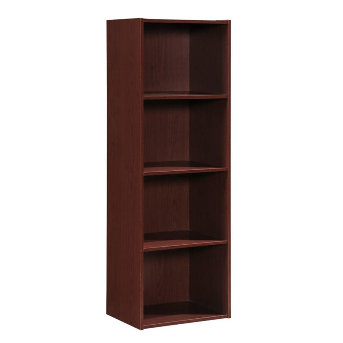 12 x 16 x 47 In 4 Shelf Bookcase Organizer, Mahogany Wood Finish (For Parts)