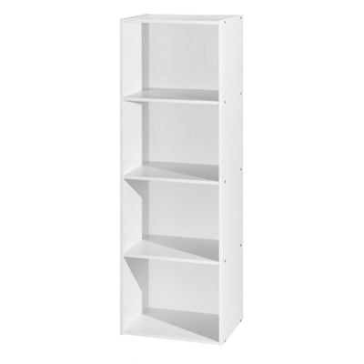 12 x 16 x 47 Inch 4 Shelf Bookcase and Office Organizer, White (Used)