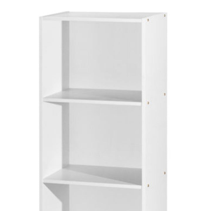 Hodedah 12 x 16 x 47 Inch 4 Shelf Bookcase and Office Organizer, White Finish