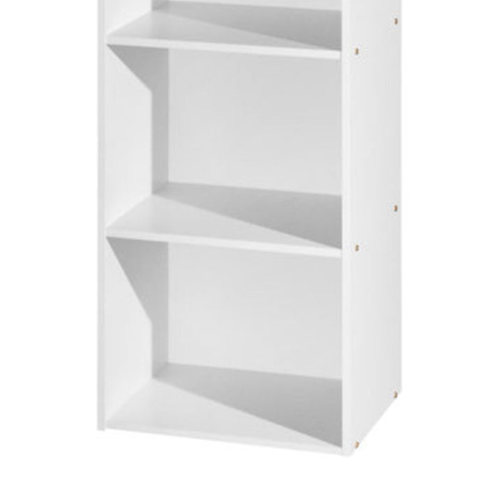 Hodedah 12 x 16 x 47 Inch 4 Shelf Bookcase and Office Organizer, White Finish