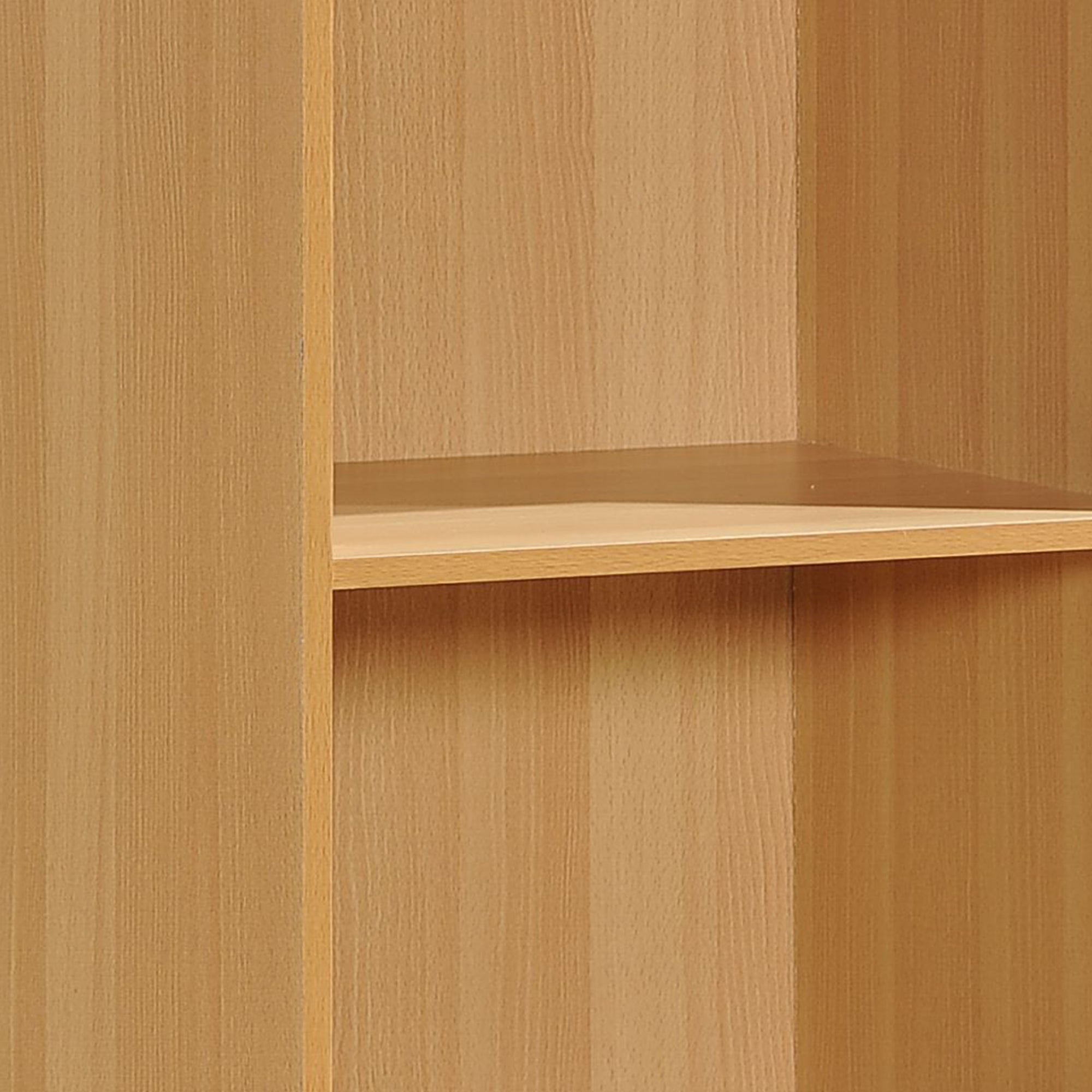 12 x 16 x 60 In 5 Shelf Bookcase Organizer, Beech Wood Finish (Used)
