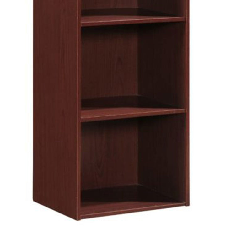 12 x 16 x 60 In 5 Shelf Bookcase Organizer, Mahogany Wood Finish (Open Box)
