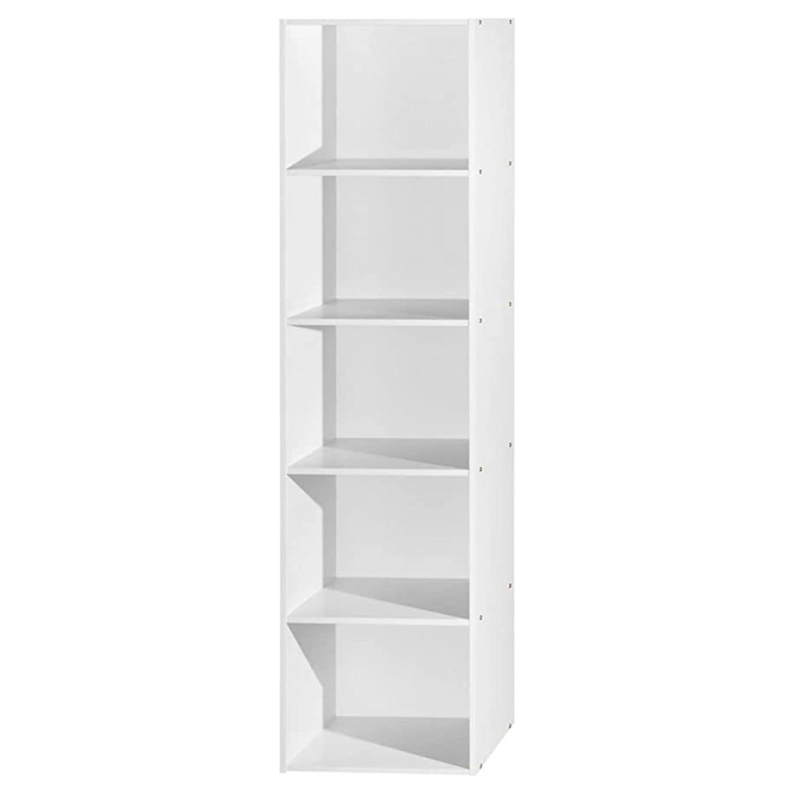 Hodedah 12 x 16 x 60 Inch 5 Shelf Bookcase and Office Organizer, White Finish - VMInnovations